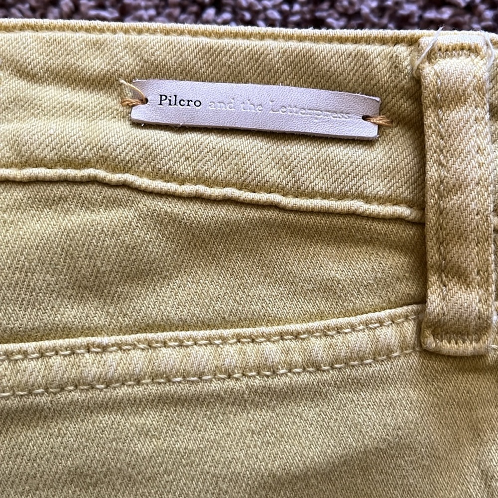 Pilcro Yellow Skinny Jeans Vibrant Style - Picture 8 of 8